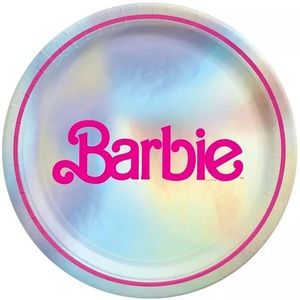 Barbie holographic paper plates 8 pack